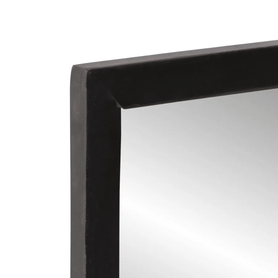 Miroir avec étagère 80x8x55 cm verre et bois massif manguier - 4
