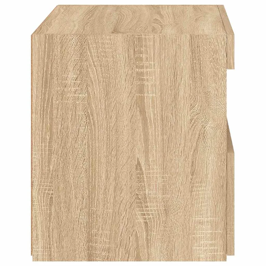 Table de chevet avec lumières LED chêne sonoma 50x40x45 cm - 9