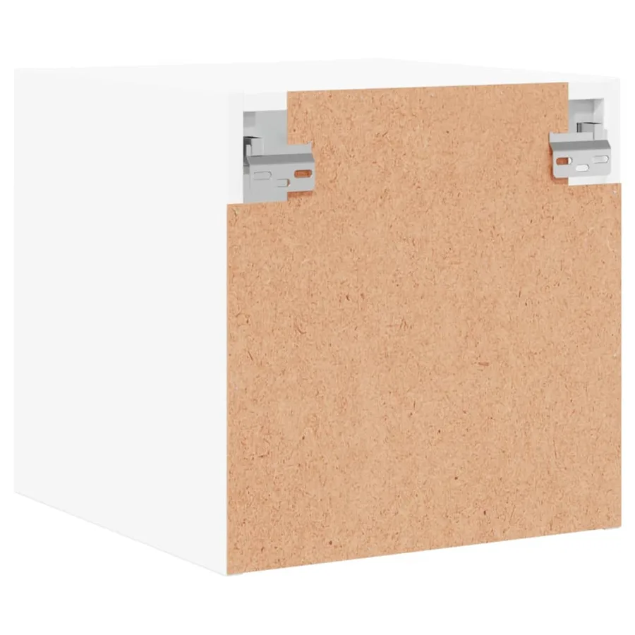 Tables de chevet avec portes en verre 2 pcs blanc 35x37x35 cm - 9