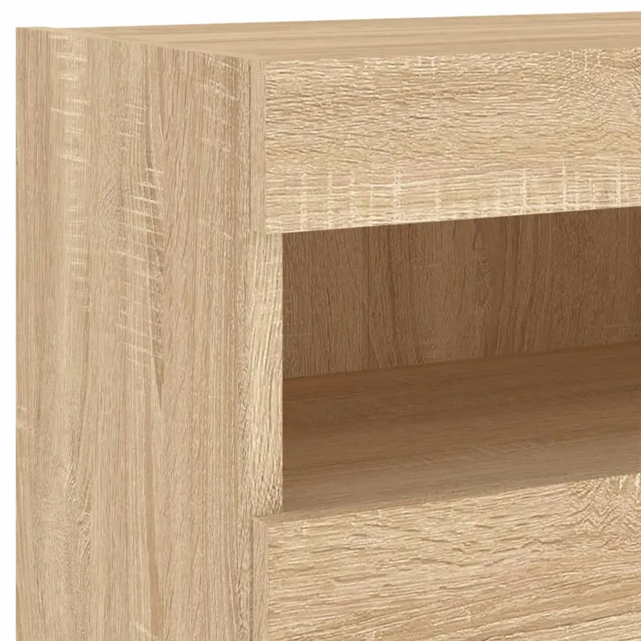 Meubles TV muraux lumières LED 2 pcs chêne sonoma 40x30x40 cm - 13