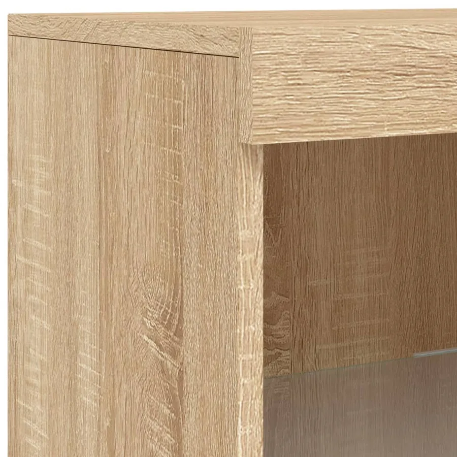 Buffet avec lumières LED chêne sonoma 41x37x100 cm - 11