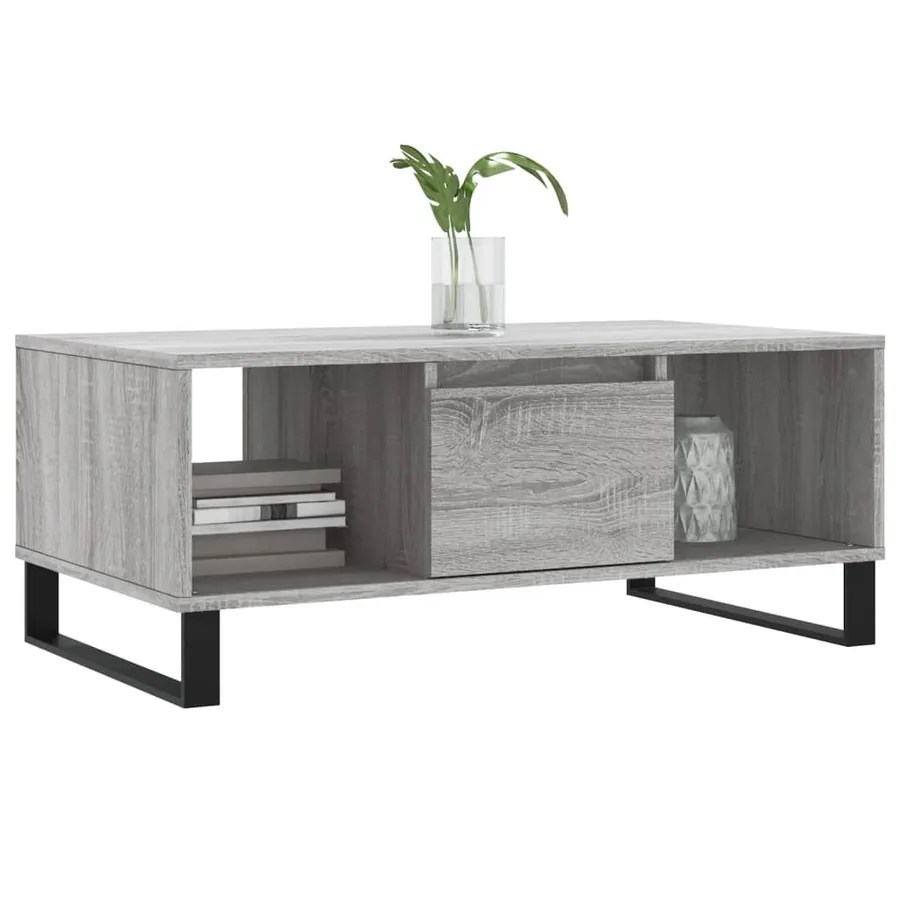 Table basse Sonoma gris 90x50x36,5 cm Bois d'ingénierie - 3