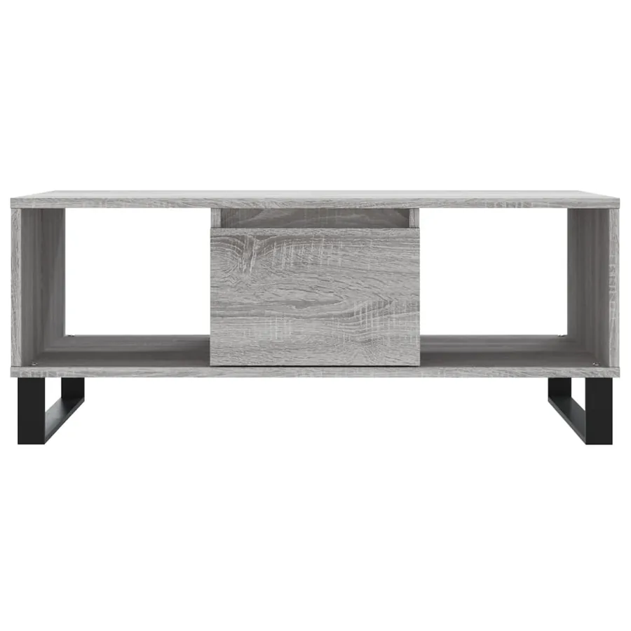 Table basse Sonoma gris 90x50x36,5 cm Bois d'ingénierie - 5