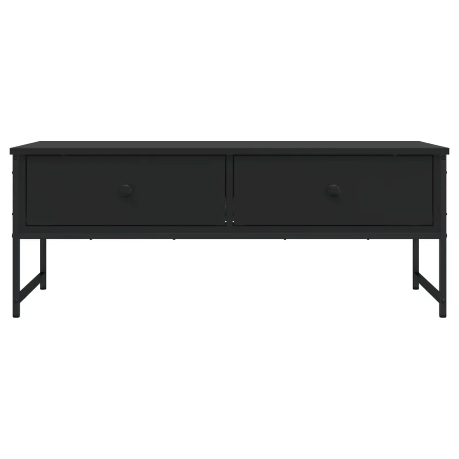 Table basse noir 101x49x39,5 cm bois d'ingénierie - 6