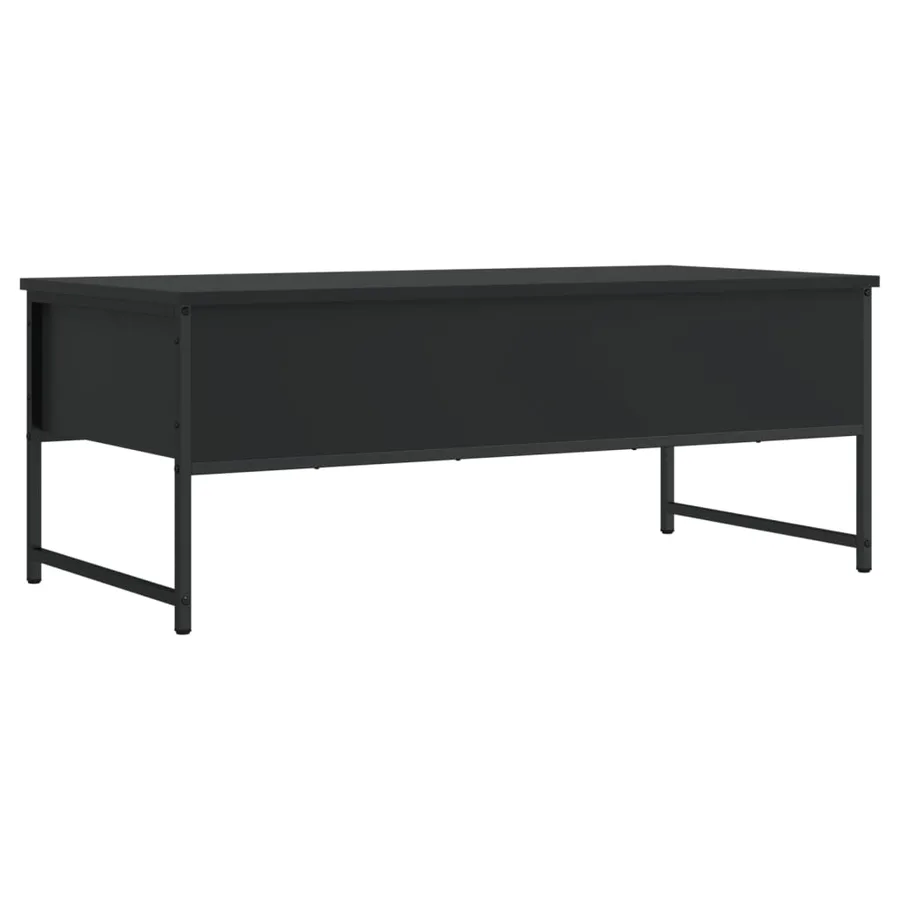 Table basse noir 101x49x39,5 cm bois d'ingénierie - 8