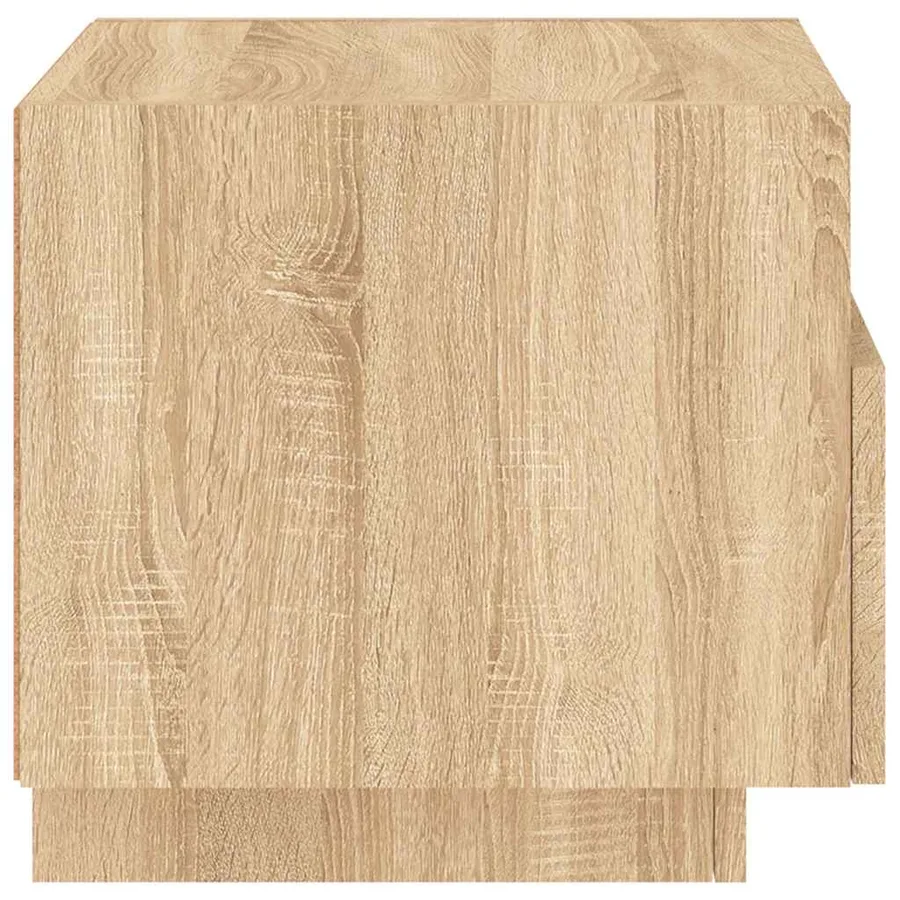 Table de chevet avec lumières LED chêne sonoma 40x39x37 cm - 8