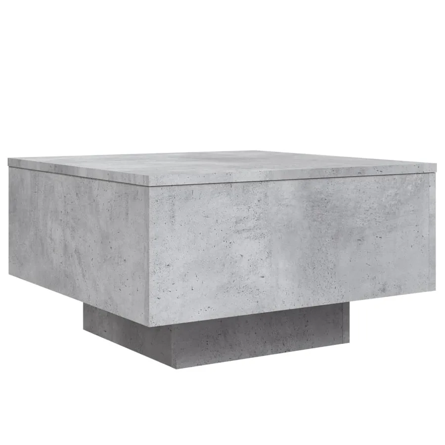 Table basse gris béton 55x55x31 cm bois d'ingénierie - 7