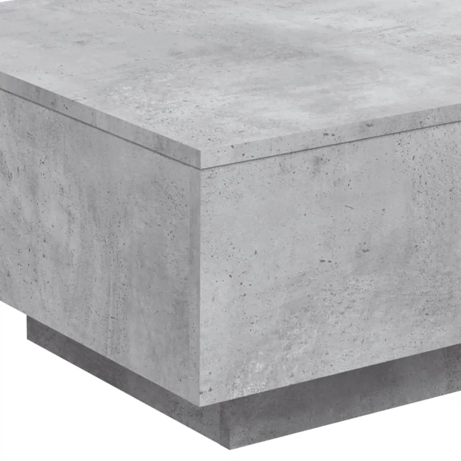 Table basse gris béton 55x55x31 cm bois d'ingénierie - 8