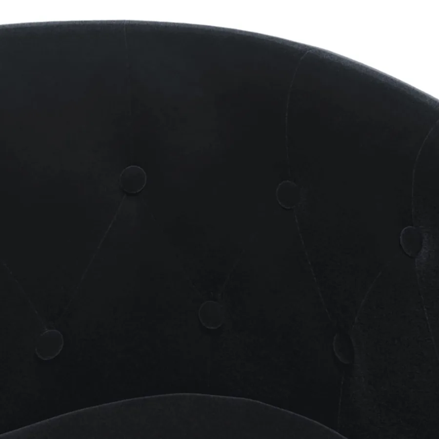Chaise cabriolet noir velours - 6