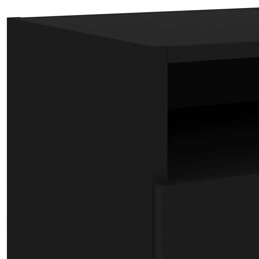 Table de chevet avec lumières LED noir 40x39x37 cm - 10