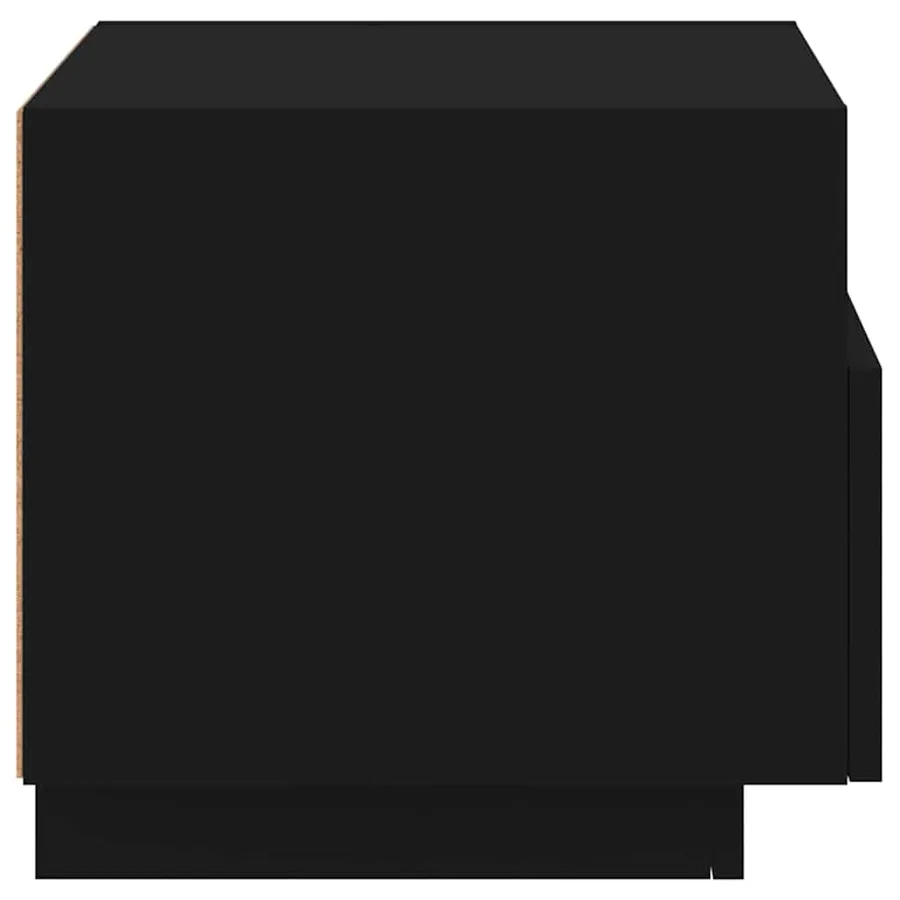 Table de chevet avec lumières LED noir 40x39x37 cm - 8