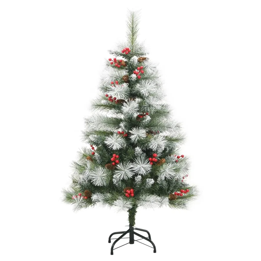 Sapin de Noël artificiel avec pommes de pin et baies 120 cm - 2