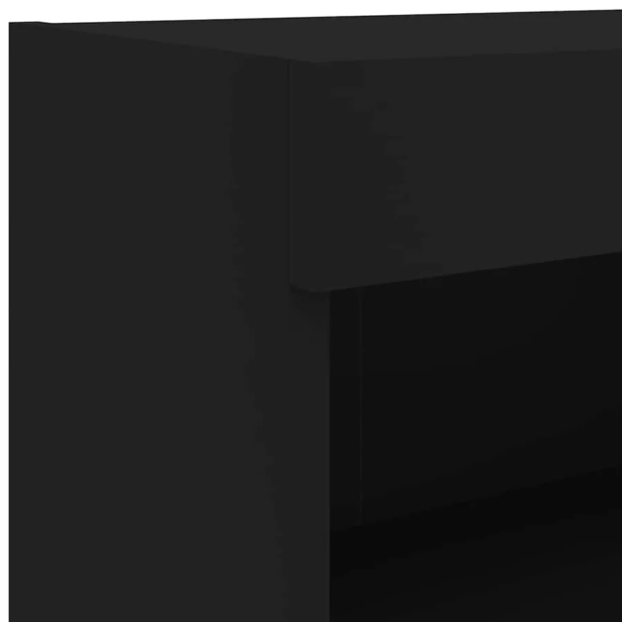 Meuble TV avec lumières LED noir 80x30x30 cm - 11