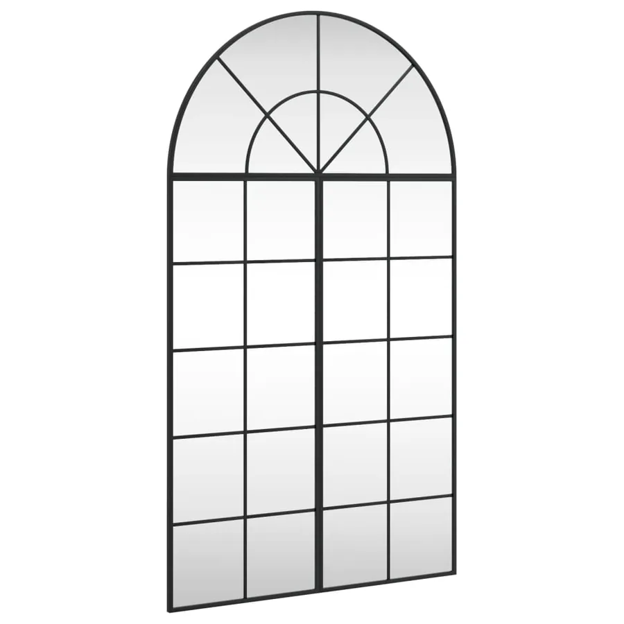 Miroir mural noir 80x140 cm arche fer - 2