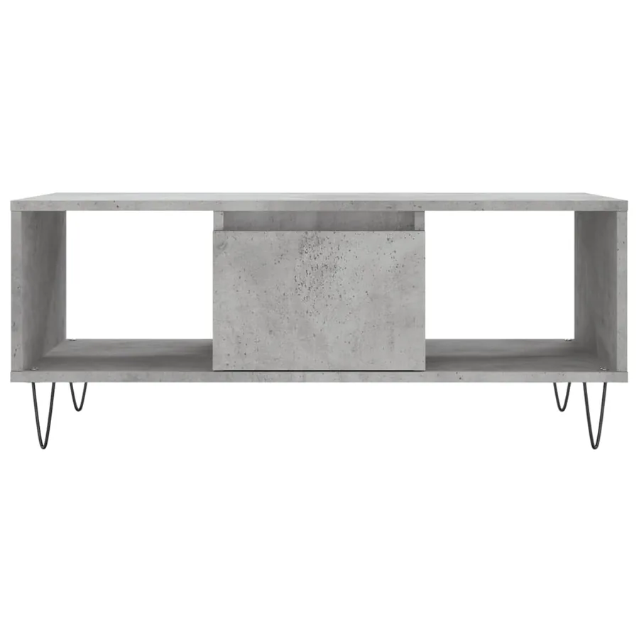 Table basse Gris béton 90x50x36,5 cm Bois d'ingénierie - 5