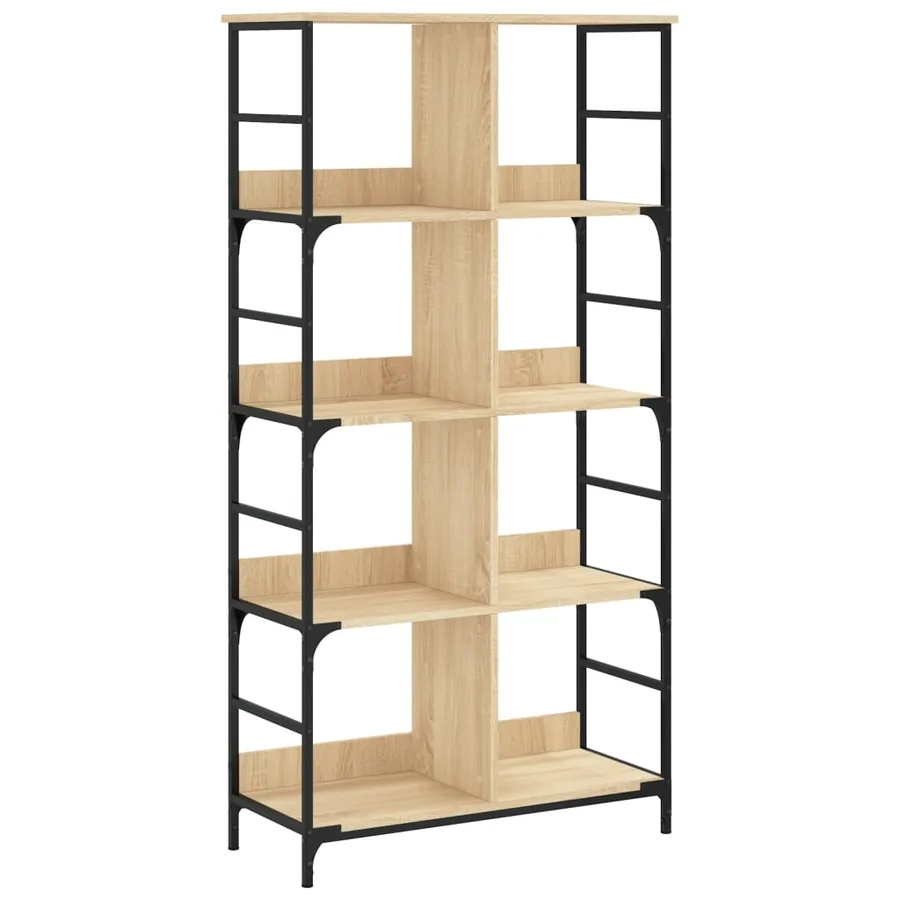 Bibliothèque chêne sonoma 78,5x33x153 cm bois d'ingénierie - 2