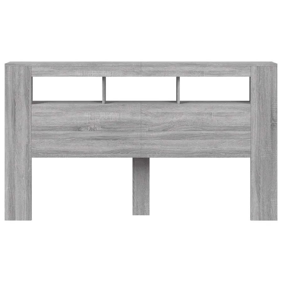 Tête de lit à LED sonoma gris 180x18,5x103,5 cm bois ingénierie - 5