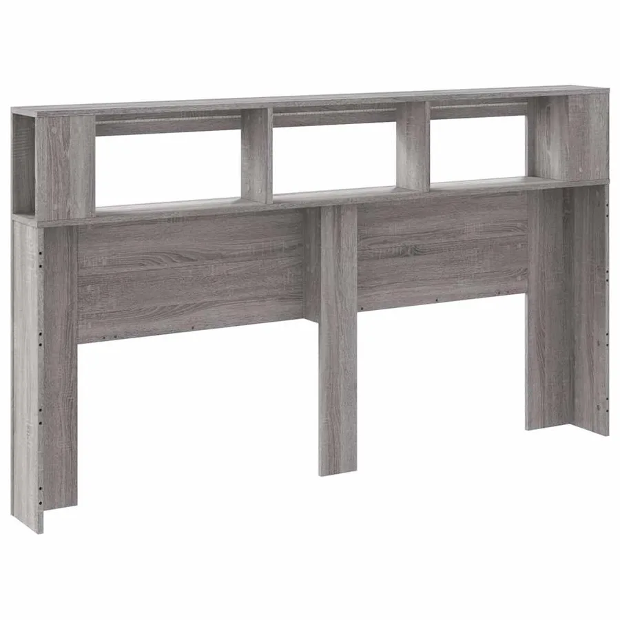 Tête de lit à LED sonoma gris 180x18,5x103,5 cm bois ingénierie - 6