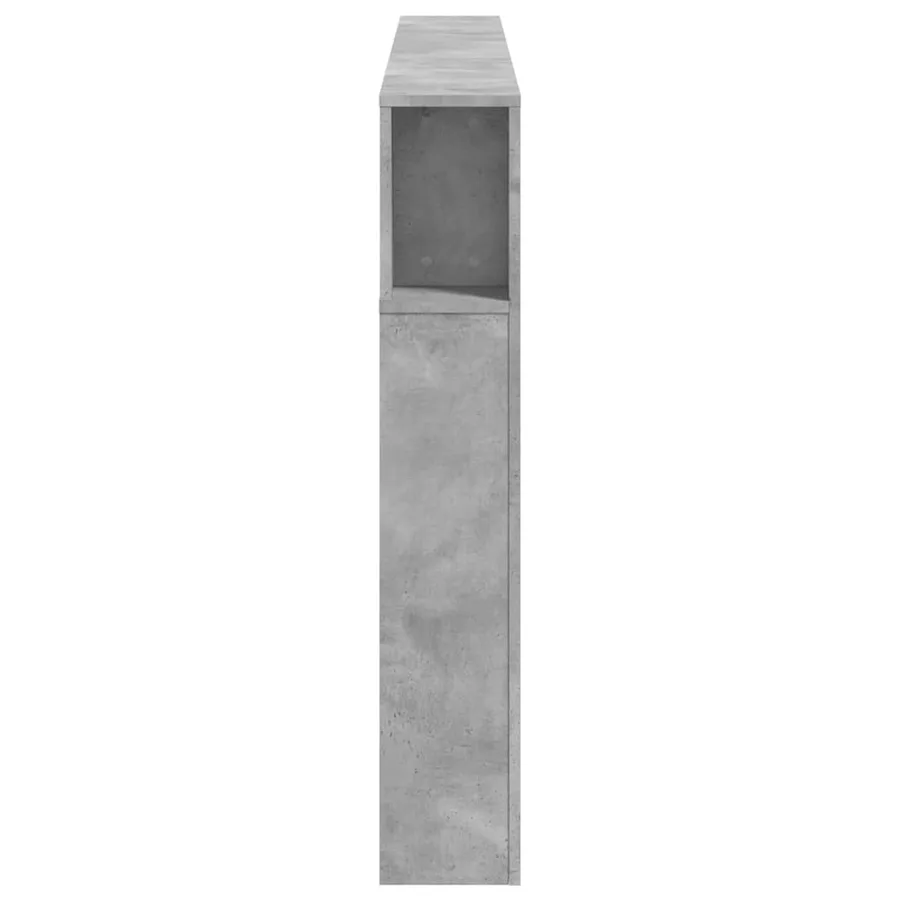 Tête de lit à LED gris béton 180x18,5x103,5cm bois d'ingénierie - 7