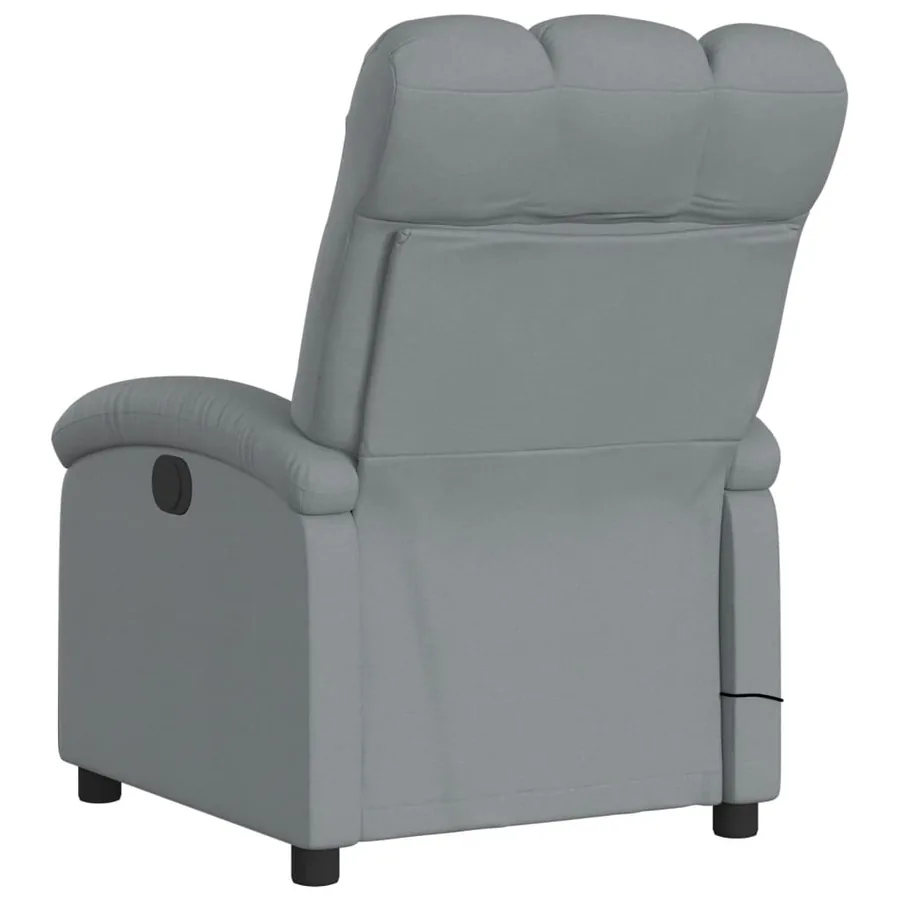Fauteuil de massage inclinable gris clair tissu - 6