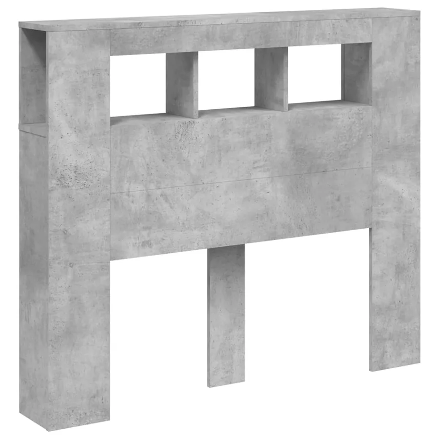 Tête de lit à LED gris béton 120x18,5x103,5cm bois d'ingénierie - 4