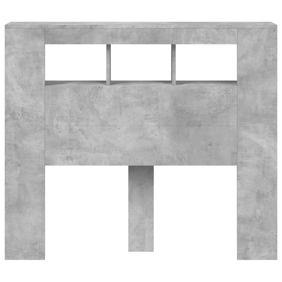 Tête de lit à LED gris béton 120x18,5x103,5cm bois d'ingénierie - 5