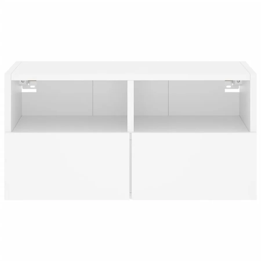 Meuble TV mural blanc 60x30x30 cm bois d'ingénierie - 8