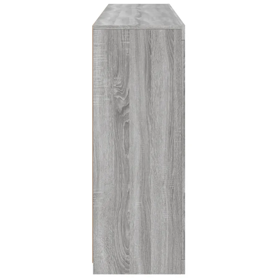 Buffets avec lumières LED 3 pcs sonoma gris bois d'ingénierie - 9