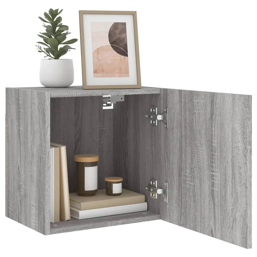 Meubles TV muraux 2pcs sonoma gris 40,5x30x40cm bois ingénierie - 5