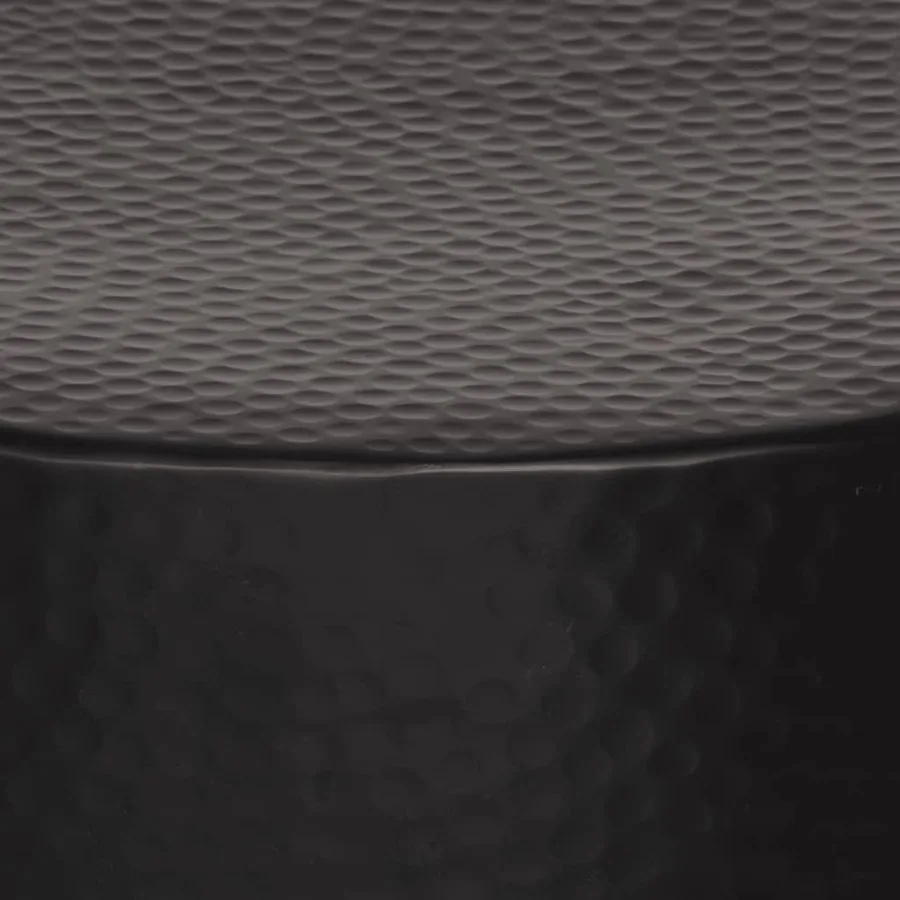 Table basse martelée en aluminium Ø 50x30 cm noir - 7