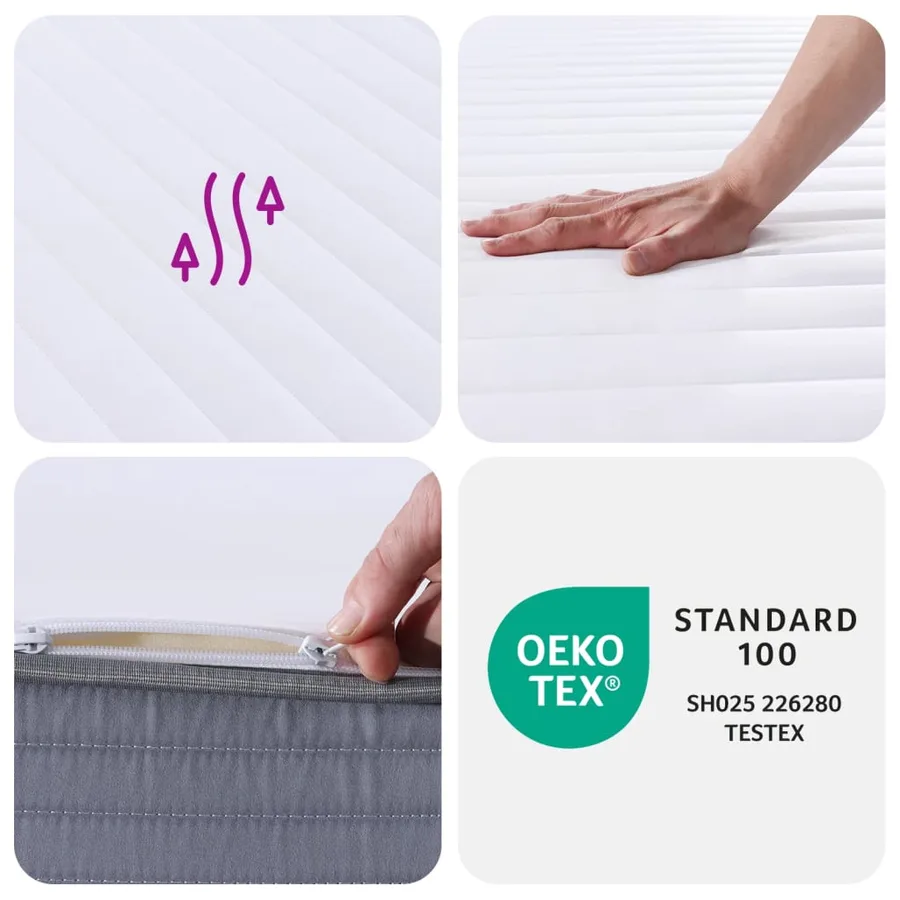 Matelas en mousse moyennement doux 140x190 cm - 8