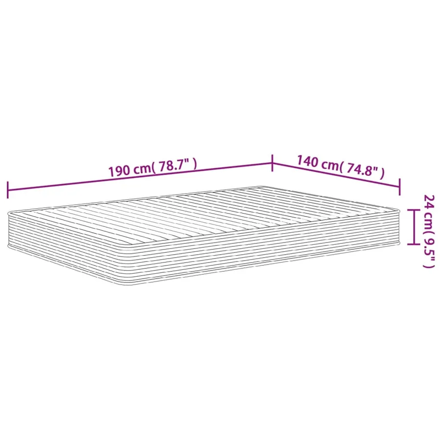 Matelas en mousse moyennement doux 140x190 cm - 9