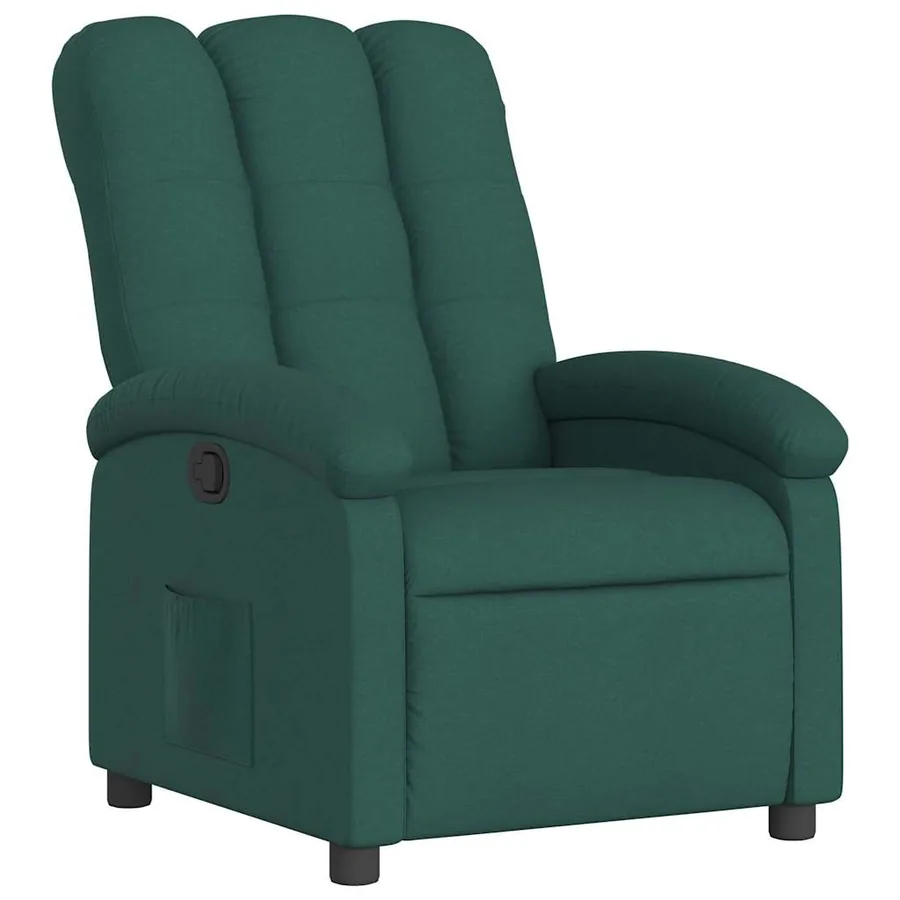 Fauteuil inclinable Vert foncé Tissu - 2