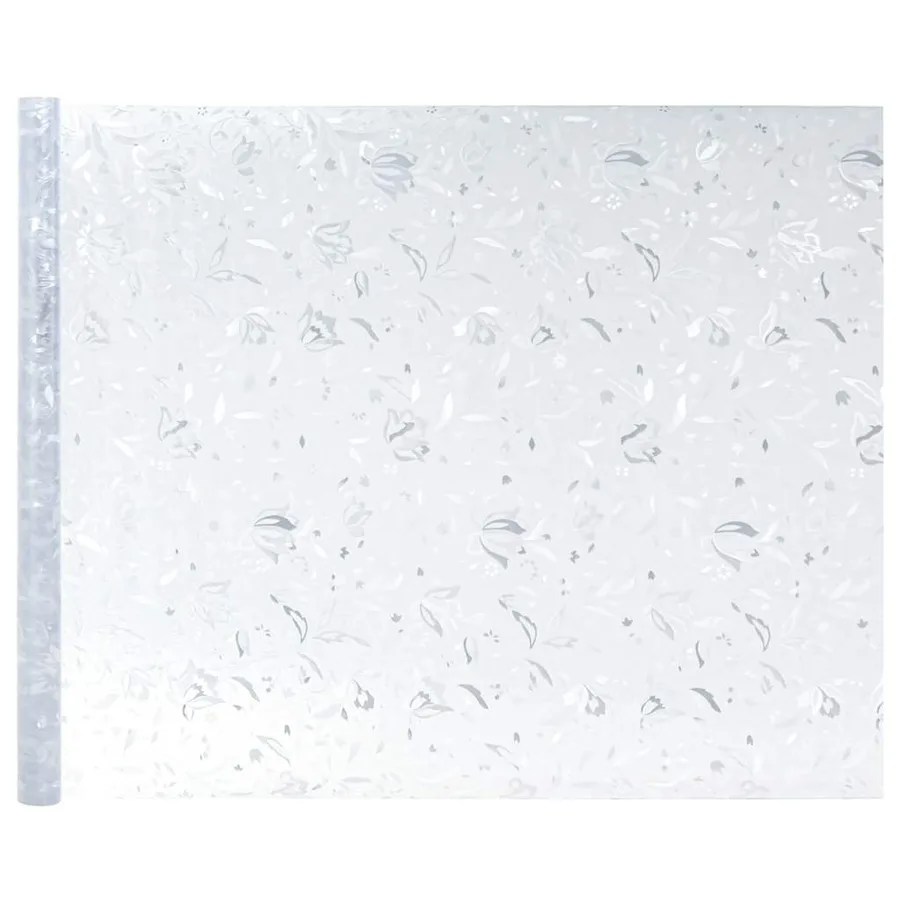 Films pour fenêtre 2 pcs dépoli motif de fleur PVC - 4