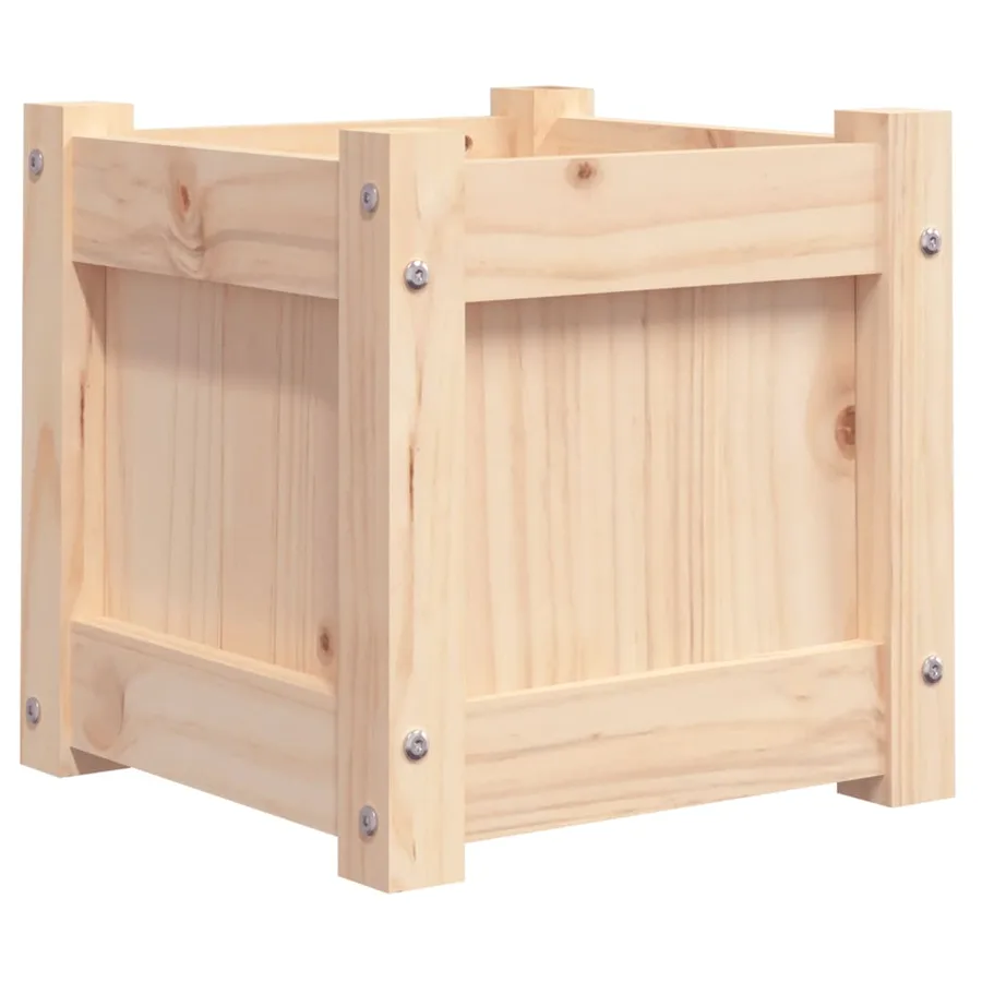 Jardinière 31x31x31 cm bois de pin massif - 7
