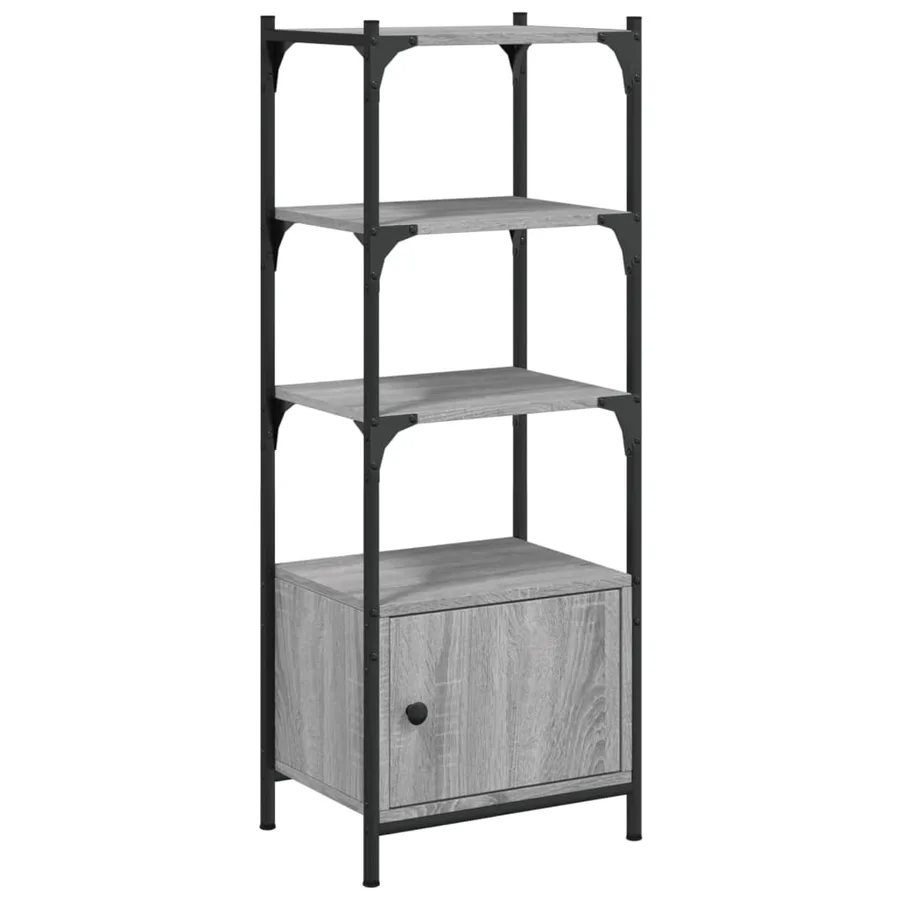 Bibliothèque à 3 niveaux sonoma gris 41x30x109,5 cm - 2