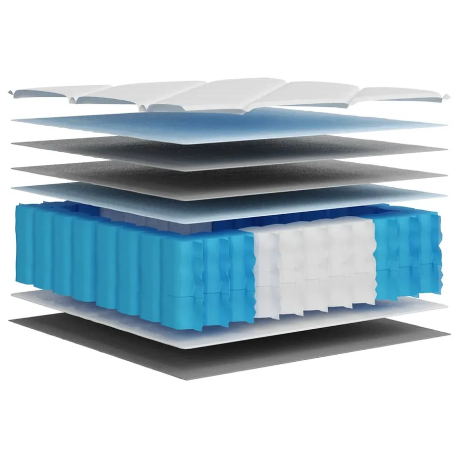 Matelas à ressorts ensachés dureté moyenne 90x190 cm - 7