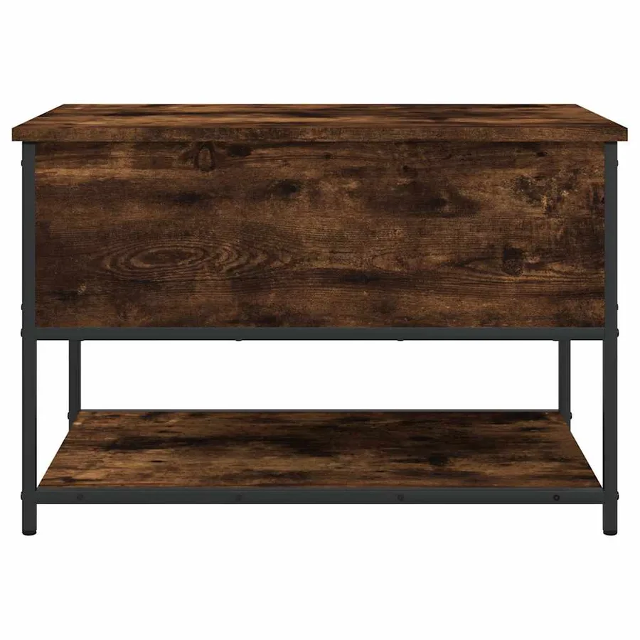 Banc de rangement chêne fumé 70x42,5x47 cm bois d'ingénierie - 7
