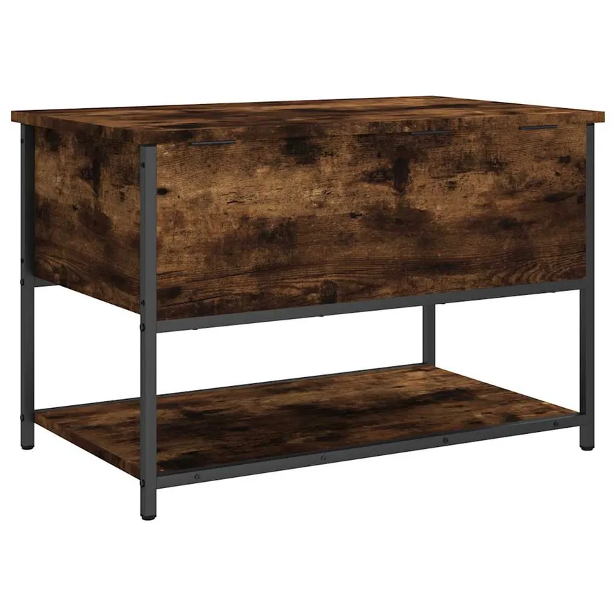 Banc de rangement chêne fumé 70x42,5x47 cm bois d'ingénierie - 9