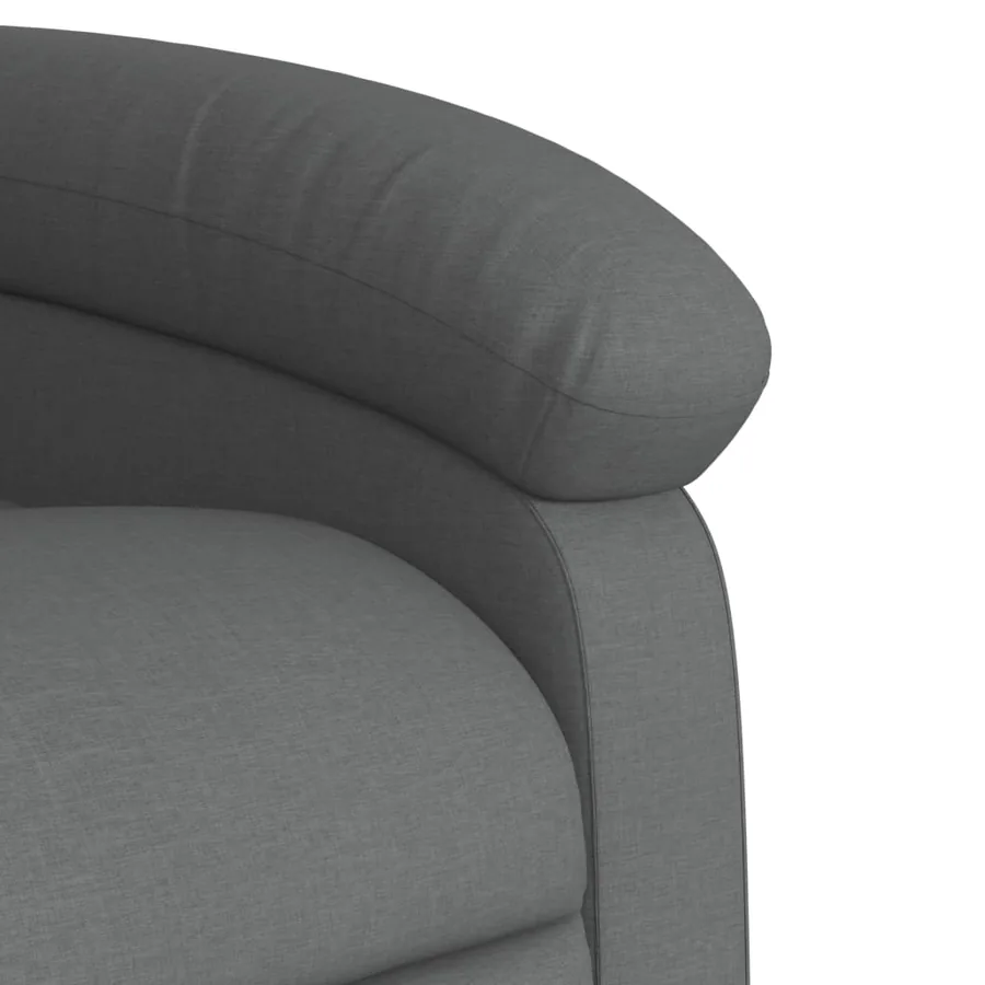 Fauteuil de massage inclinable gris foncé tissu - 9