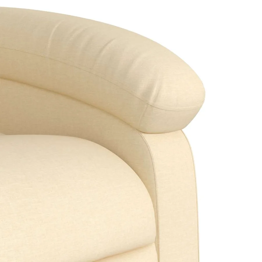 Fauteuil de massage inclinable Crème Tissu - 10