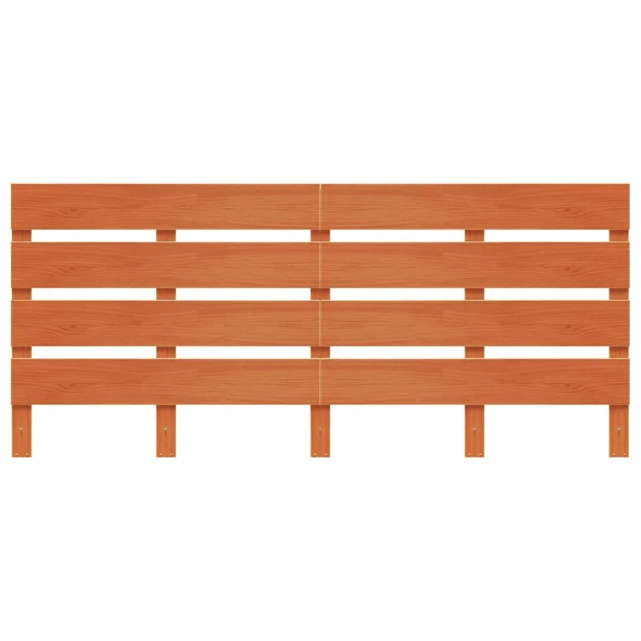 Tête de lit cire marron 135 cm bois massif de pin - 4