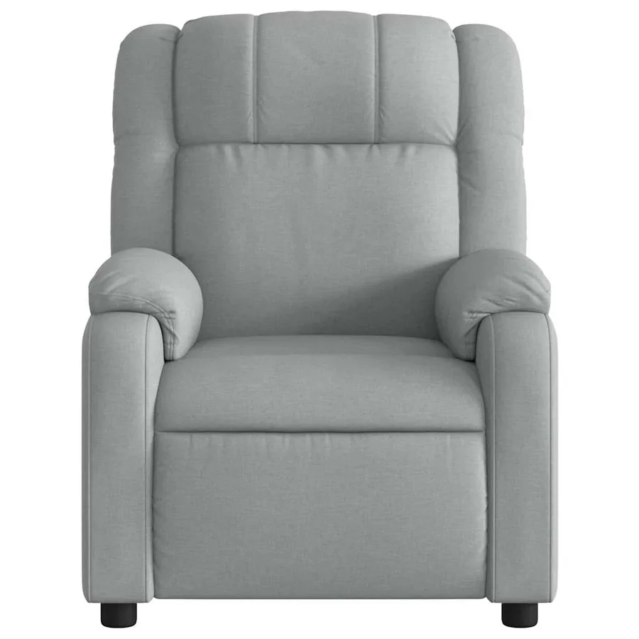 Fauteuil de massage inclinable Gris clair Tissu - 8