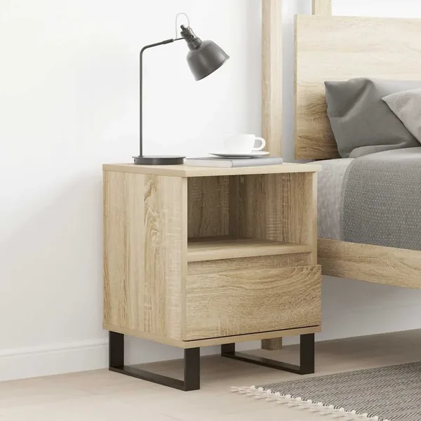 Table de chevet chêne sonoma 40x35x50 cm bois d’ingénierie