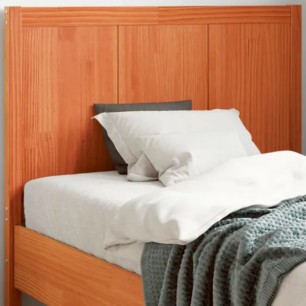 Tête de lit cire marron 100 cm bois massif de pin