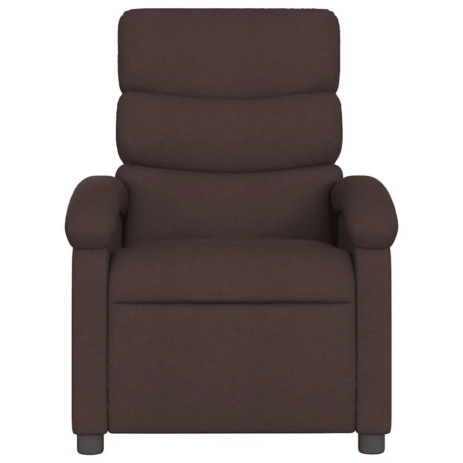 Fauteuil de massage inclinable Marron foncé Tissu - 4