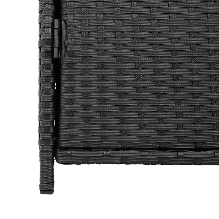 Armoire de rangement de jardin noir 83x45x76 cm résine tressée - 12