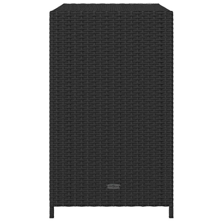 Armoire de rangement de jardin noir 83x45x76 cm résine tressée - 8
