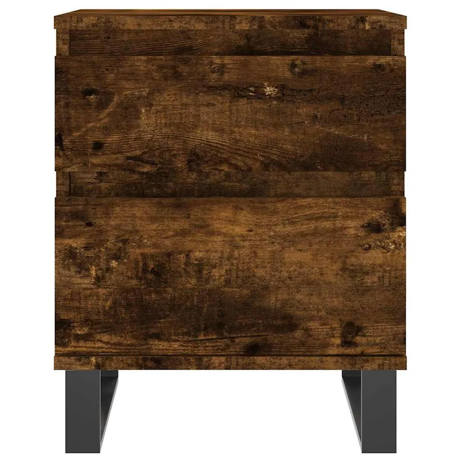 Table de chevet chêne fumé 40x35x50 cm bois d’ingénierie - 3