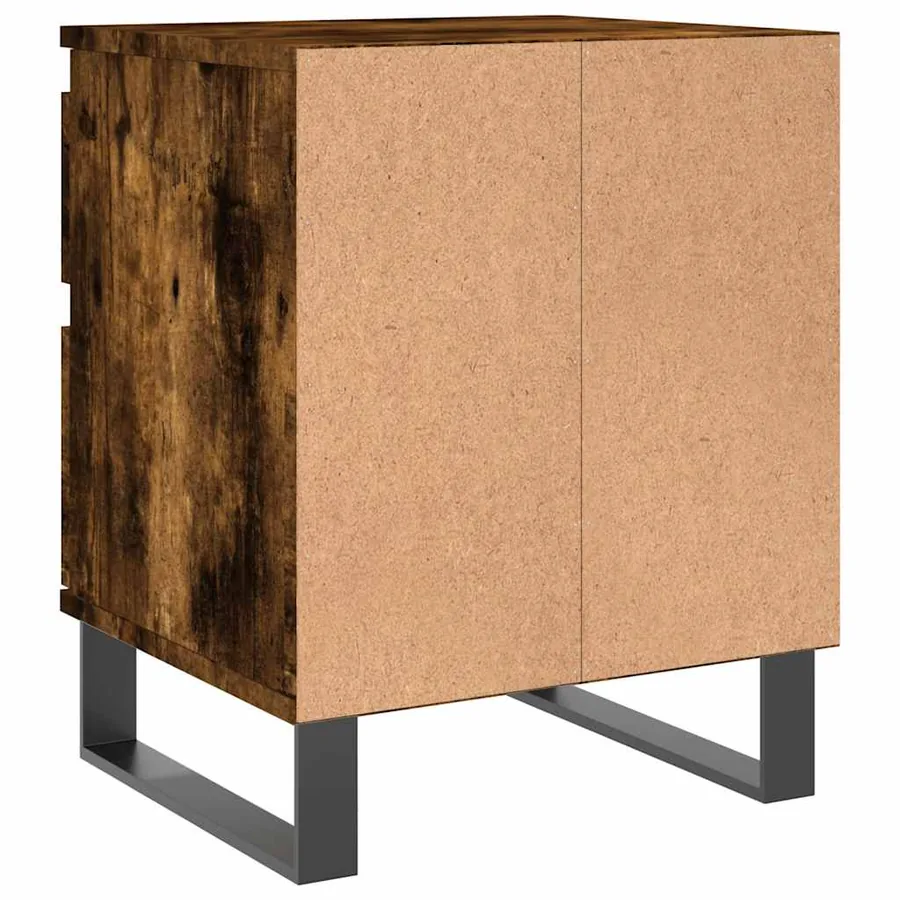 Table de chevet chêne fumé 40x35x50 cm bois d’ingénierie - 5